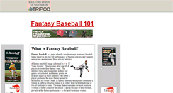 Desktop Screenshot of fantasybaseballer.tripod.com