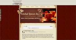 Desktop Screenshot of globalspicesinc.tripod.com