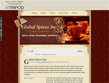 Tablet Screenshot of globalspicesinc.tripod.com