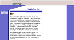 Desktop Screenshot of cluefinders.tripod.com