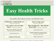 Tablet Screenshot of easyhealthtricks.tripod.com