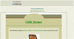 Desktop Screenshot of chillirecipes.tripod.com