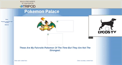 Desktop Screenshot of pokemonpalace.tripod.com