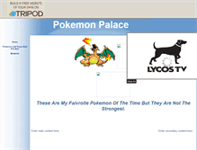 Tablet Screenshot of pokemonpalace.tripod.com