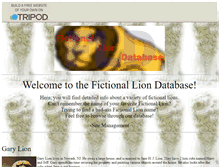 Tablet Screenshot of fictionallions.tripod.com