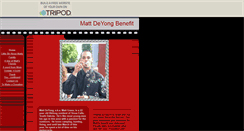 Desktop Screenshot of mattdeyongbenefit.tripod.com