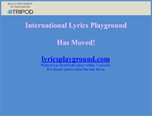 Tablet Screenshot of lyricsplayground.tripod.com