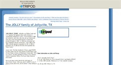 Desktop Screenshot of jollyfamilytx.tripod.com