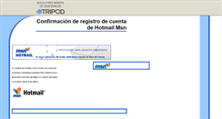 Desktop Screenshot of confirmarmsncuenta.tripod.com