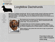 Tablet Screenshot of longfellowdachshunds.tripod.com