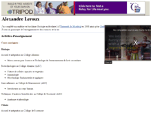 Tablet Screenshot of alexleroux1.tripod.com