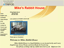 Tablet Screenshot of mikes-rabbit-house.tripod.com