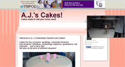 Desktop Screenshot of ajscakes.tripod.com