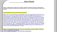 Desktop Screenshot of aboutyahweh.tripod.com