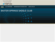 Tablet Screenshot of baxterspringssaddleclub.tripod.com
