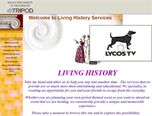 Tablet Screenshot of livinghistoryservices.tripod.com