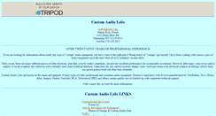 Desktop Screenshot of customaudiolabs.tripod.com