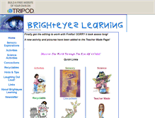 Tablet Screenshot of brighteyeslearning.tripod.com