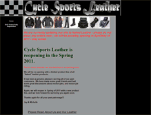 Tablet Screenshot of cyclesportsleather.tripod.com