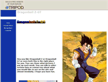 Tablet Screenshot of dragonball-z-fans.tripod.com