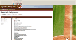 Desktop Screenshot of baseballjudgments.tripod.com