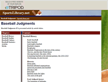 Tablet Screenshot of baseballjudgments.tripod.com