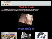 Tablet Screenshot of joserizal1.tripod.com