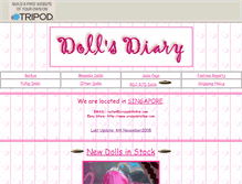 Tablet Screenshot of dollsdiary.tripod.com