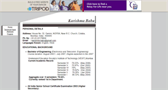Desktop Screenshot of karishmababu.tripod.com