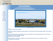 Tablet Screenshot of coalcreekstables.tripod.com