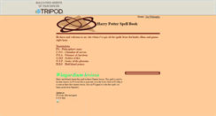 Desktop Screenshot of harrypotterspellbook.tripod.com