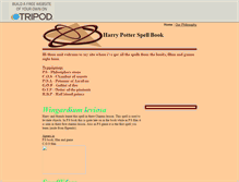 Tablet Screenshot of harrypotterspellbook.tripod.com