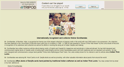 Desktop Screenshot of kishorcards.tripod.com