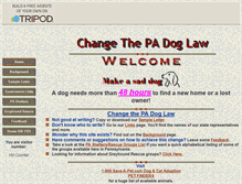 Tablet Screenshot of changethedoglaw.tripod.com