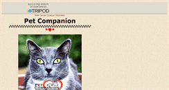 Desktop Screenshot of pet-companion.tripod.com