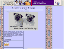 Tablet Screenshot of karenspugfarm.tripod.com