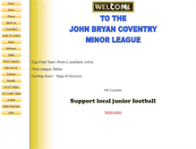 Tablet Screenshot of coventryminorleague.tripod.com