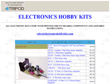 Tablet Screenshot of electronicshobbykits.tripod.com
