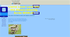 Desktop Screenshot of llama-lover-land.tripod.com