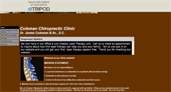 Desktop Screenshot of colemanchiropractic.tripod.com