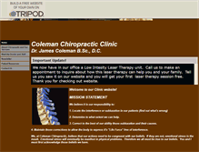 Tablet Screenshot of colemanchiropractic.tripod.com