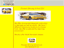 Tablet Screenshot of pioneerdrivingschool.tripod.com