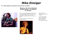 Desktop Screenshot of mike-einziger.tripod.com