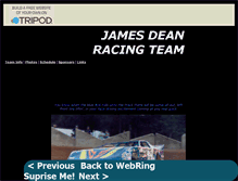 Tablet Screenshot of jamesdeanracing.tripod.com