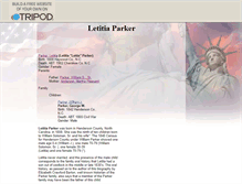 Tablet Screenshot of letitiaparker.tripod.com