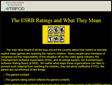 Tablet Screenshot of esrbratings.tripod.com
