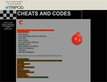 Tablet Screenshot of cheatscode.tripod.com
