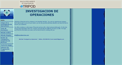 Desktop Screenshot of investigacion.operaciones.tripod.com