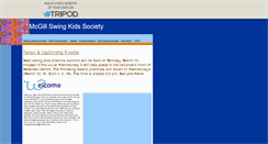 Desktop Screenshot of mcgillswingkids.tripod.com