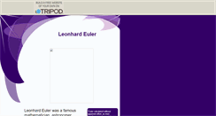 Desktop Screenshot of leonhard-euler.tripod.com